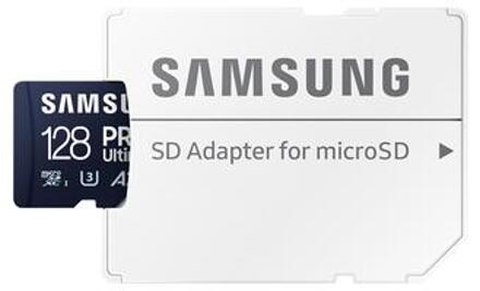 Samsung PRO Ultimate 128 GB (2023) microSDXC + SD Adapter Micro SD-kaart