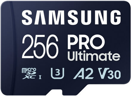 Samsung Pro Ultimate 256GB + SD-adapter Micro SD-kaart Blauw