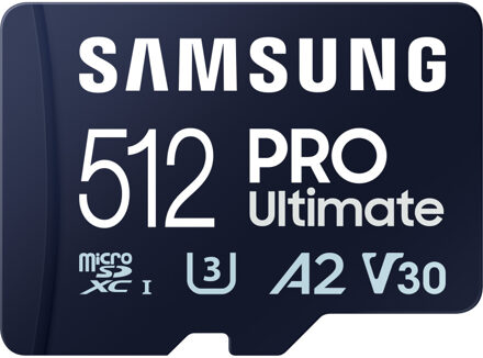 Samsung Pro Ultimate 512GB + SD-adapter Micro SD-kaart Blauw