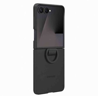 Samsung Ring Case (Silicone) voor Samsung Galaxy Z Flip7 5G Telefoonhoesje Zwart