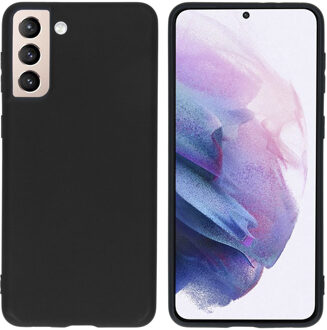 Samsung S21 Plus hoesje - S21 Plus hoesje - Samsung Galaxy S21 Plus hoesje - hoesje Samsung S21 Plus - hoesje S21 Plus - hoesje Samsung Galaxy S21 Plus - Siliconen hoesje - Zwart - iMoshion Color Backcover