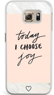 Samsung S6 Edge hoesje - Choose joy | Samsung Galaxy S6 Edge case | Hardcase backcover zwart