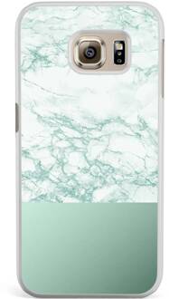 Samsung S6 Edge hoesje - Minty marble | Samsung Galaxy S6 Edge case | Hardcase backcover zwart