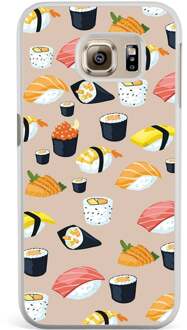 Samsung S6 Edge hoesje - Sushi overload | Samsung Galaxy S6 Edge case | Hardcase backcover zwart