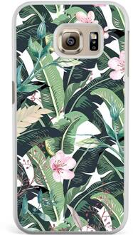 Samsung S6 Edge hoesje - Tropical banana | Samsung Galaxy S6 Edge case | Hardcase backcover zwart