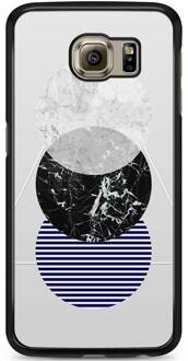 Samsung S6 hoesje - Marble twist | Samsung Galaxy S6 case | Hardcase backcover zwart