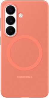 Samsung Silicone Magnet Backcover voor de Samsung Galaxy S26 - Coral Red Rood