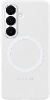 Samsung Silicone Magnet Backcover voor de Samsung Galaxy S26 - White Wit