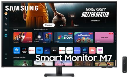 Samsung Smart Monitor M7 M70F 4K LS43DM702UUXEN Monitor Zwart