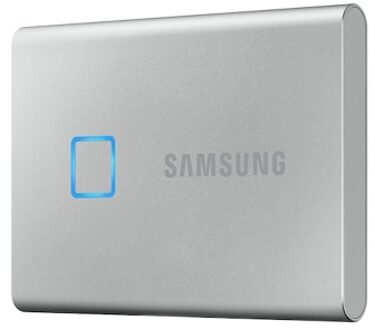 SAMSUNG T7 Touch Type-C USB 3.2 500GB Portable SSD up to 1050MB/s Sequential Read Speed Fingerprint Identification Blue