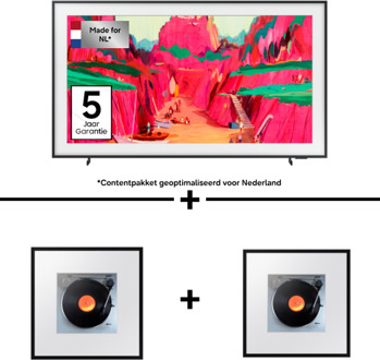 Samsung The Frame Pro 75" met 2 Music Frames bundel Phantom Black