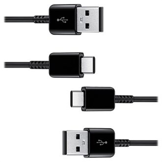 Samsung Usb A naar Usb C Kabel Zwart Duo Pack