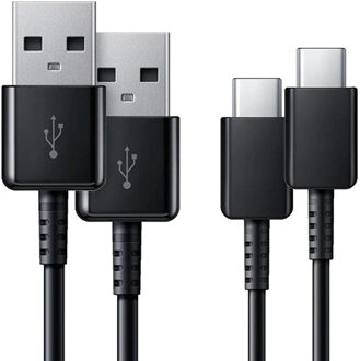 Samsung USB-C Kabel / USB-C naar USB-C kabel, 1,5m, 2-pack Oplader Zwart