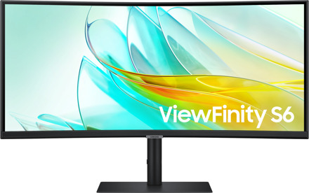 Samsung ViewFinity S6 LS34C652UAUXEN Monitor Zwart