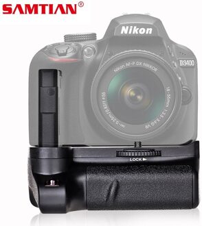 Samtian Multi-Power Vertical Battery Grip Voor Nikon D3400 Dslr Camera Batterij Handvat Werk Met EN-EL14 Batterij