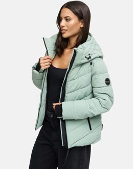Samuiaa damesjas – warm, stijlvol & met afneembare capuchon - maat S Mint