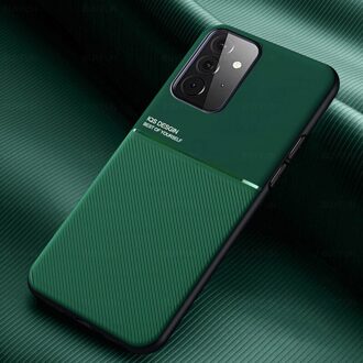 Samung Een 52 Case Lederen Textuur Auto Magentic Telefoon Covers Voor Samsung Galaxy A52 5G Sm-a526b/Ds 6.5 ''Silicone Shockproof Coque for Samsung A52 5G / groen