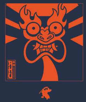Samurai Jack Aku Kanji Men's T-Shirt - Navy - XXL Blauw