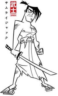 Samurai Jack Kanji Women's T-Shirt - White - L Wit