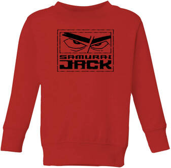 Samurai Jack Stylised Logo Kids' Sweatshirt - Red - 98/104 (3-4 jaar) Rood - XS