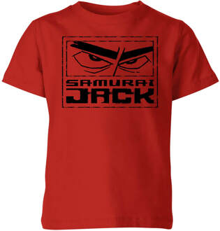 Samurai Jack Stylised Logo Kids' T-Shirt - Red - 134/140 (9-10 jaar) Rood