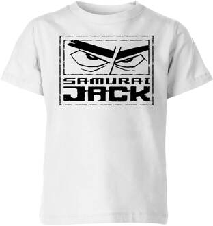 Samurai Jack Stylised Logo Kids' T-Shirt - White - 134/140 (9-10 jaar) - Wit