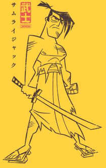 Samurai Jack Vintage Kanji Men's T-Shirt - Yellow - XXL Geel