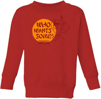 Samurai Jack Who Wants Some Kids' Sweatshirt - Red - 134/140 (9-10 jaar) Rood - L