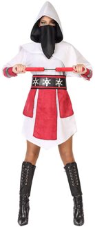 Samurai Ninja Outfit Dames Wit/Rood Multikleur - Print