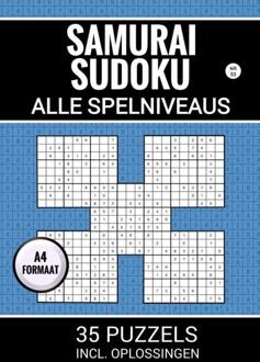 Samurai Sudoku - Alle Spelniveaus - 35 Puzzels Incl. Oplossingen - Nr. 53 -  Sudoku Puzzelboeken (ISBN: 9789465125688)