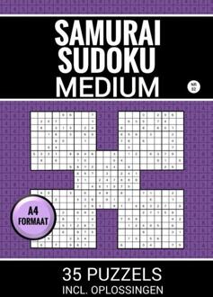 Samurai Sudoku - Medium - 35 Puzzels Incl. Oplossingen - Nr. 52 -  Sudoku Puzzelboeken (ISBN: 9789465125596)