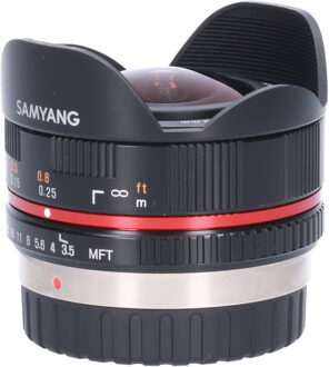 Samyang Tweedehands Samyang 7.5mm f/3.5 UMC Micro 4/3 - Zwart CM8706