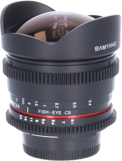 Samyang Tweedehands Samyang 8mm T3.8 Diagonal Fisheye VDSLR CS Nikon CM6522 Zwart