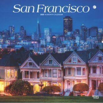 San Francisco 2025 12 X 24 Inch Monthly Square Wall Calendar Plastic-Free - Browntrout