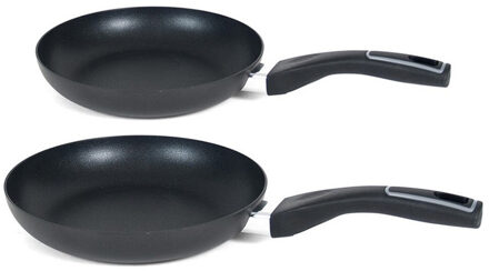 San Ignacio Koekenpannen set 2 stuks aluminium pannen 18 cm en 24 cm