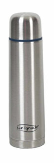 San Ignacio thermosfles / isoleerfles - koffie kan - rvs - 700 ml - zilver - warme/koude dranken
