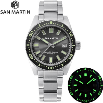 San Martin 62MAS Diver Watch Stainless Steel Automatic Men Mechanical Watches 200M Waterproof Luminous 2019 Sport Relojes
