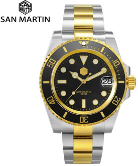 San Martin Diver Watch NH35 Luxury Sapphire 120 Clicks Ceramic Bezel Men Automatic Mechanical Watches 20Bar Luminous Date SN017