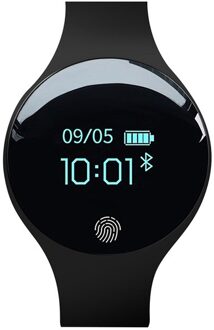 Sanda Bluetooth Smart Horloge Voor Ios Android Mannen Vrouwen Sport Intelligente Stappenteller Fitness Armband Horloges Voor Iphone Klok Mannen D01 zwart