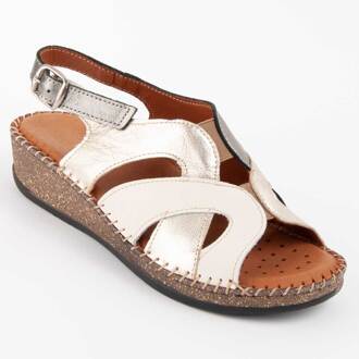 Sandalen Met Een Sleehak Leida Beige