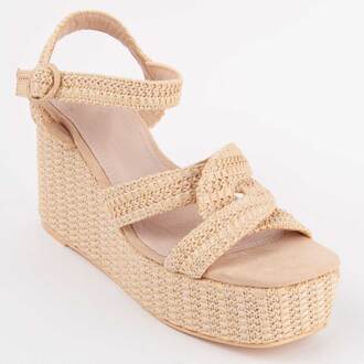 Sandalen Met Een Sleehak Salia11 Beige - EU 39