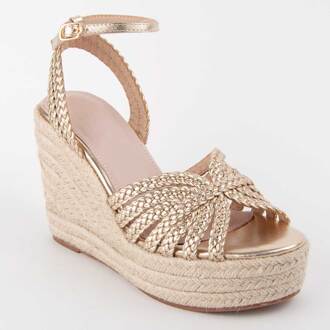 Sandalen Met Een Sleehak Salia3 Goud