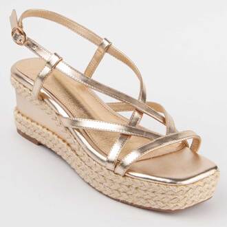 Sandalen Met Een Sleehak Salia5 Goud - maat