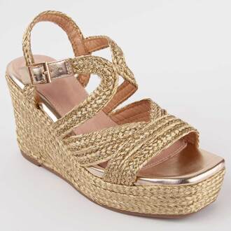 Sandalen Met Een Sleehak Salia7 Goud