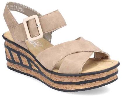 Sandalen met hak beige Synthetisch - 36,39,40,41,42