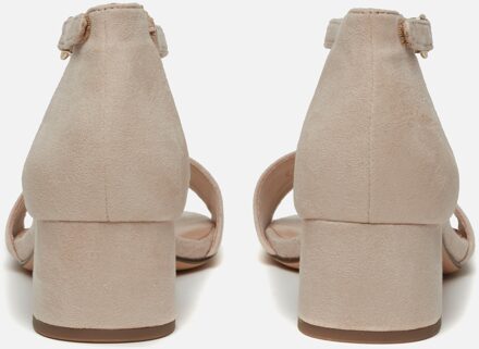Sandalen met hak beige Textiel - 39,41,42