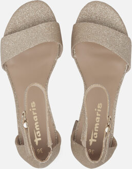 Sandalen met hak goud Synthetisch - 39