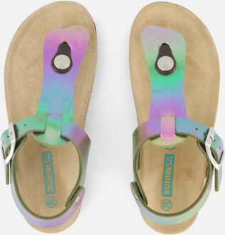 Sandalen metallic Imitatieleer Combinatie - 28,29,32,33,34,35,30,31