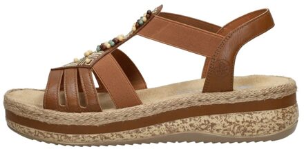 Sandalen Plat Cognac - 37