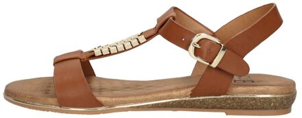 Sandalen Plat Cognac - 40
